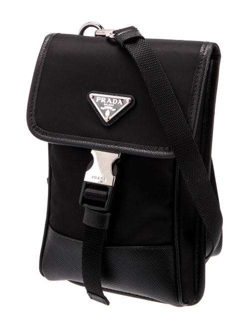 Prada Enameled Metal Triangle Backpack