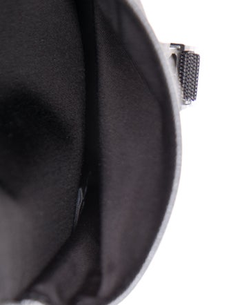 Prada Enameled Metal Triangle Backpack