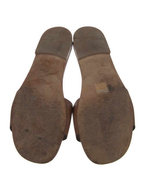 Prada Leather Cutout Accent Slides