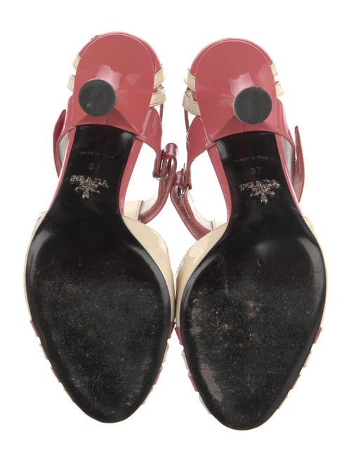 Prada Patent Leather T-Strap Sandals