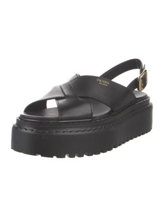 Prada Leather Slingback Sandals