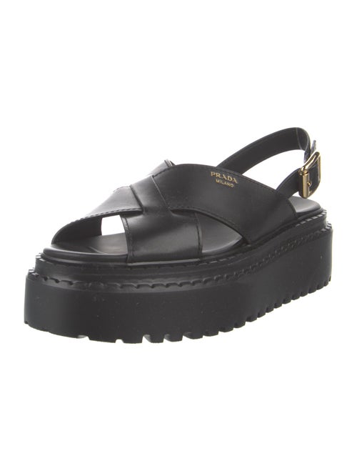 Prada Leather Slingback Sandals