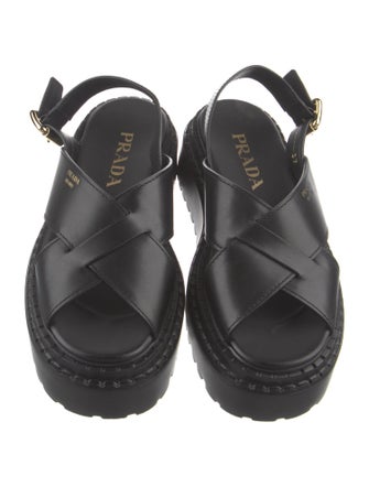 Prada Leather Slingback Sandals