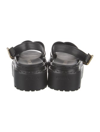 Prada Leather Slingback Sandals