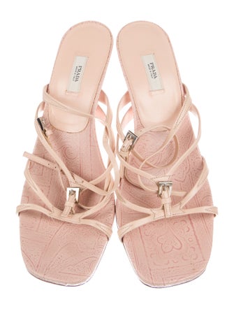 Prada Leather Slingback Sandals