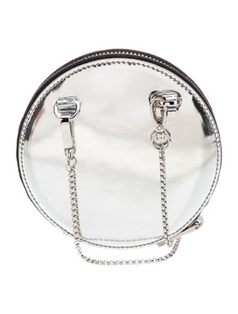 Prada Enameled Metal Triangle Round Contenitori Mini