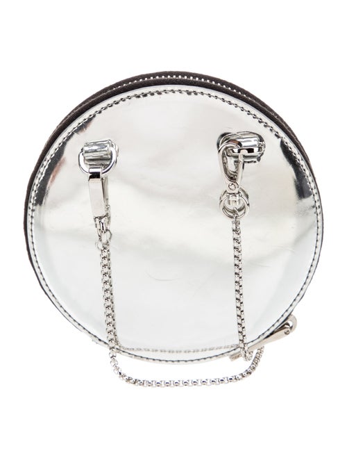 Prada Enameled Metal Triangle Round Contenitori Mini