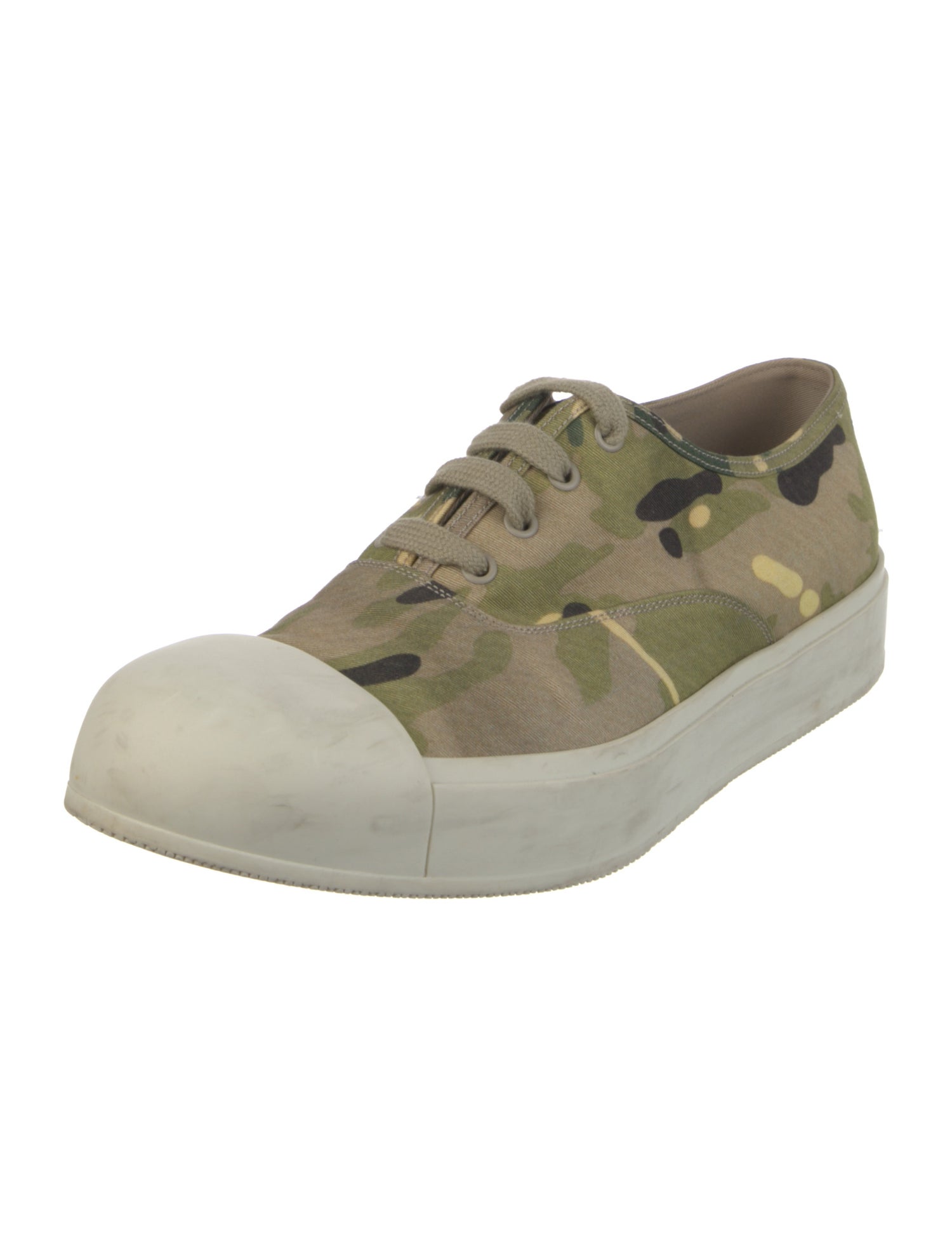 Prada Canvas Camouflage Print Sneakers