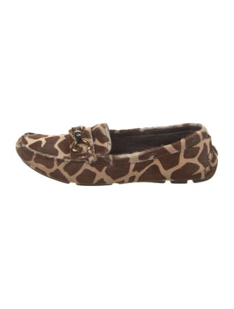 Prada Ponyhair Animal Print Loafers