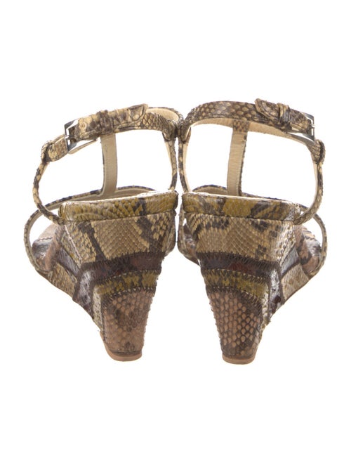 Prada Snakeskin Animal Print T-Strap Sandals