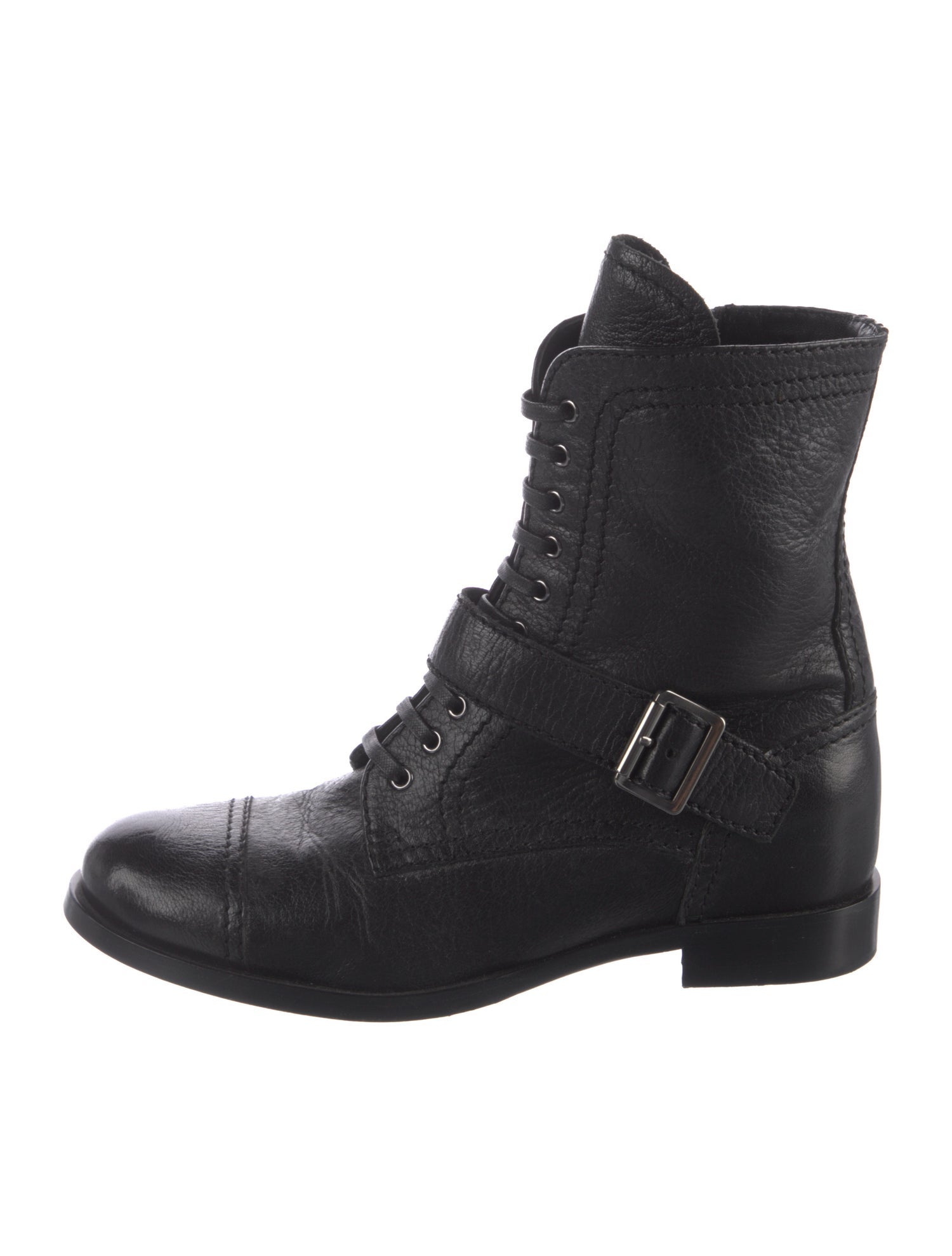 Prada Leather Combat Boots