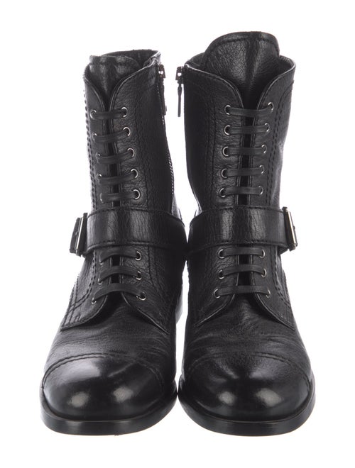 Prada Leather Combat Boots
