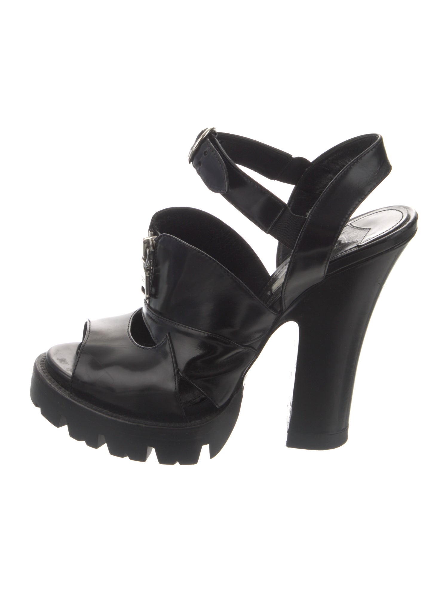 Prada Leather Slingback Sandals