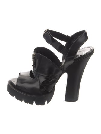 Prada Leather Slingback Sandals