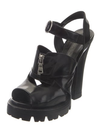 Prada Leather Slingback Sandals