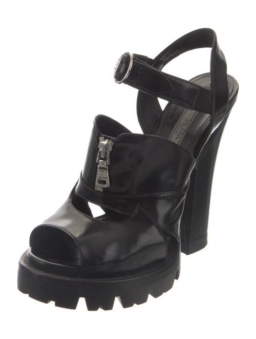 Prada Leather Slingback Sandals
