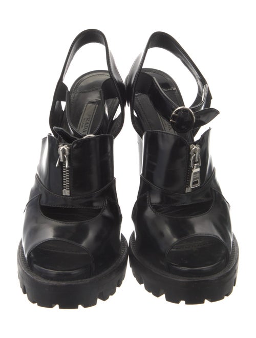 Prada Leather Slingback Sandals