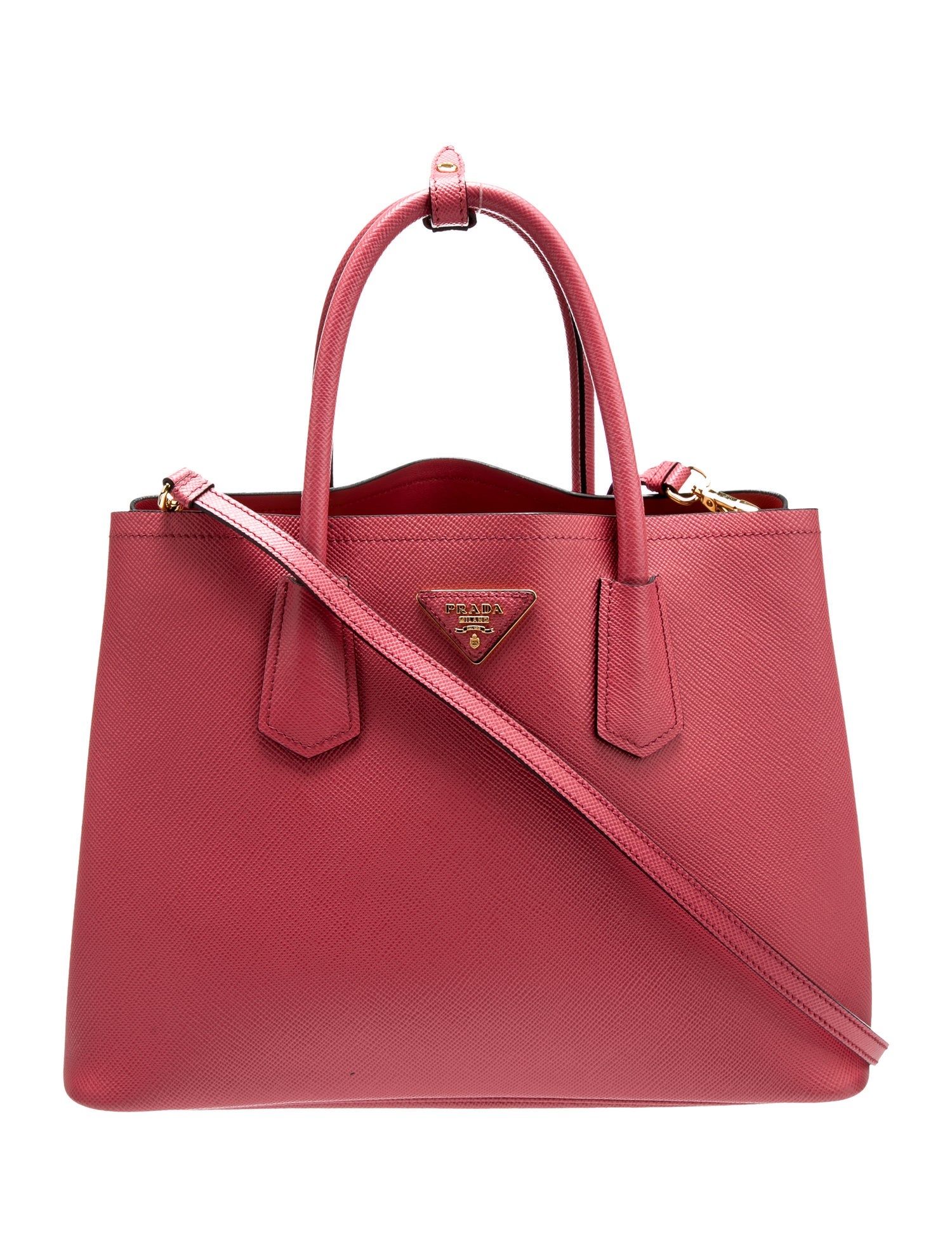 Prada Saffiano Lux Leather Double Bag Large