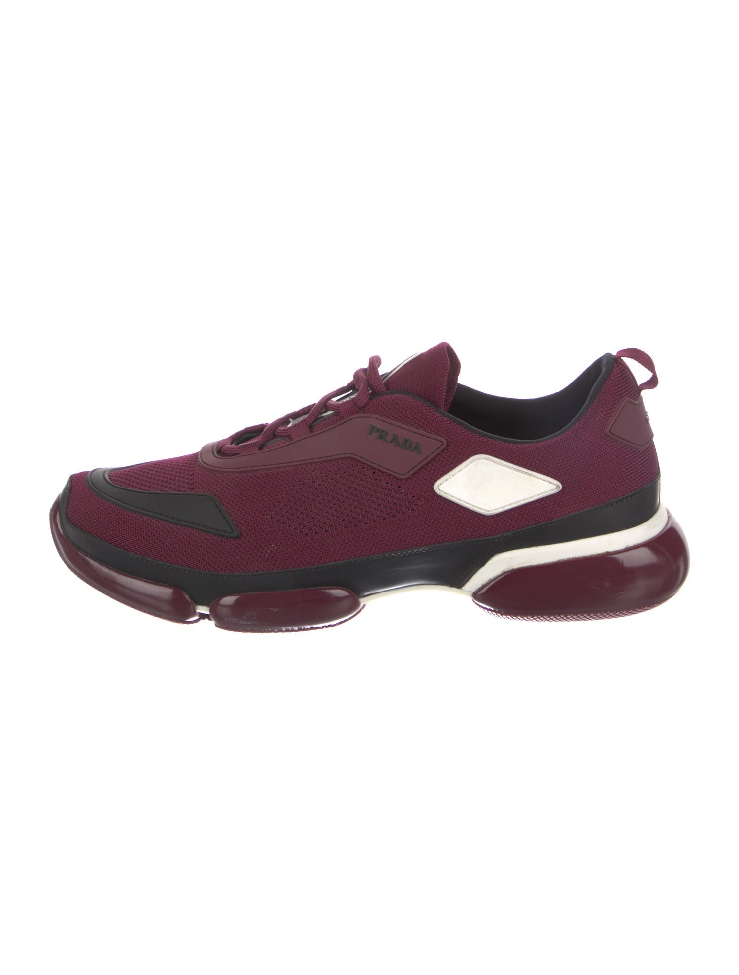 Prada Colorblock Pattern Mesh Accents Sneakers