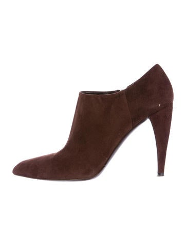Prada Suede Pointed-Toe Booties