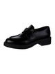 Prada Enameled Metal Triangle Leather Oxfords