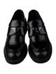 Prada Enameled Metal Triangle Leather Oxfords