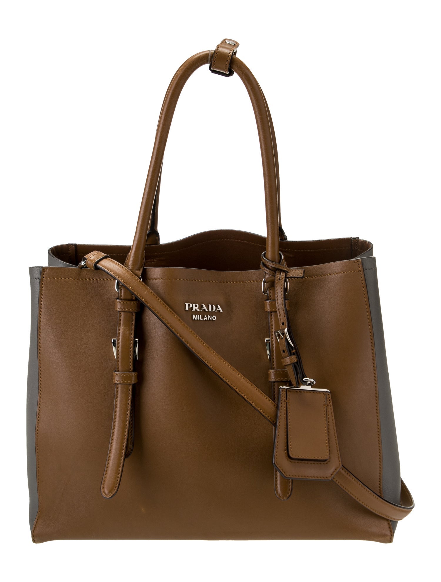 Prada City Calf Leather Double Bag Medium