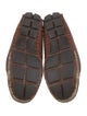 Prada Embossed Leather Animal Print Moccasins