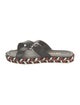 Prada Leather Patterned Slides