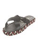 Prada Leather Patterned Slides