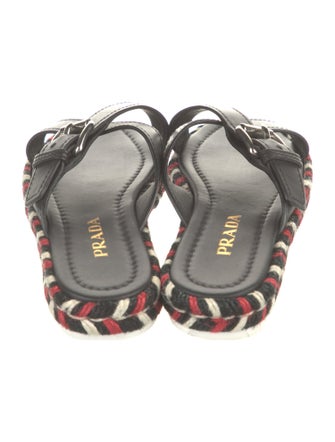 Prada Leather Patterned Slides