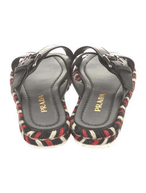 Prada Leather Patterned Slides