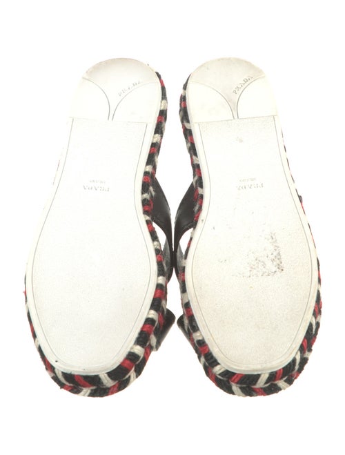 Prada Leather Patterned Slides