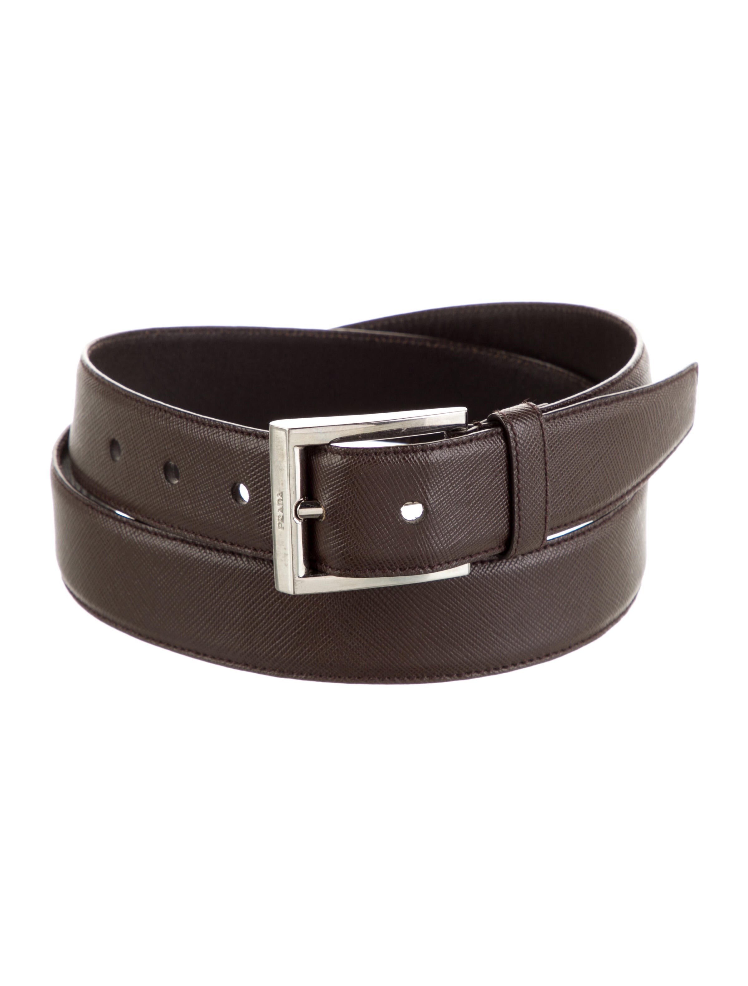 Prada Saffiano Cuir Leather Saffiano Leather Waist Belt