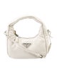 Prada Enameled Metal Triangle Hobo Small