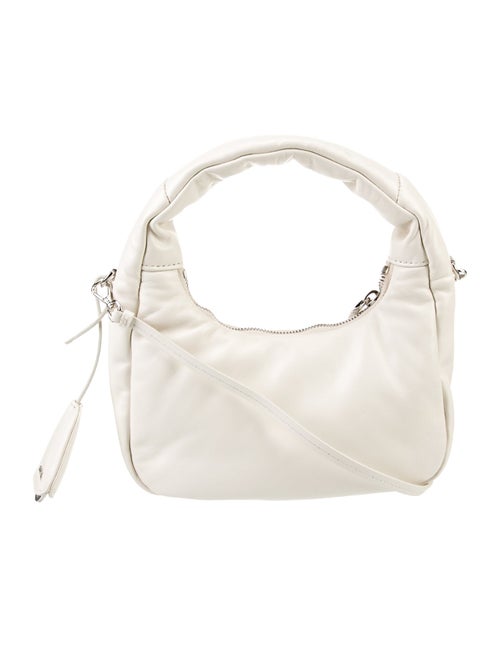 Prada Enameled Metal Triangle Hobo Small