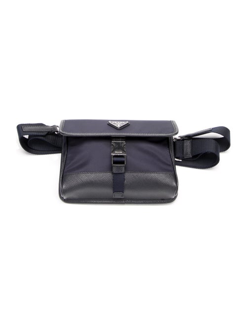 Prada Enameled Metal Triangle Belt Bag