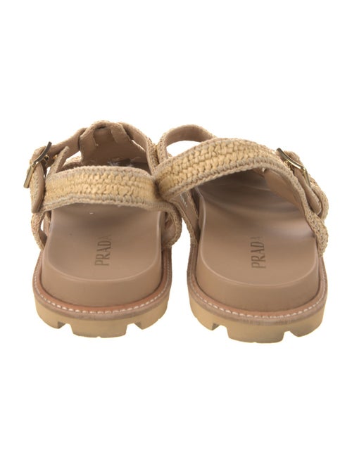 Prada Raffia Gladiator Sandals