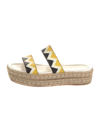 Prada Leather Printed Espadrilles