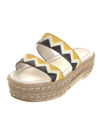 Prada Leather Printed Espadrilles