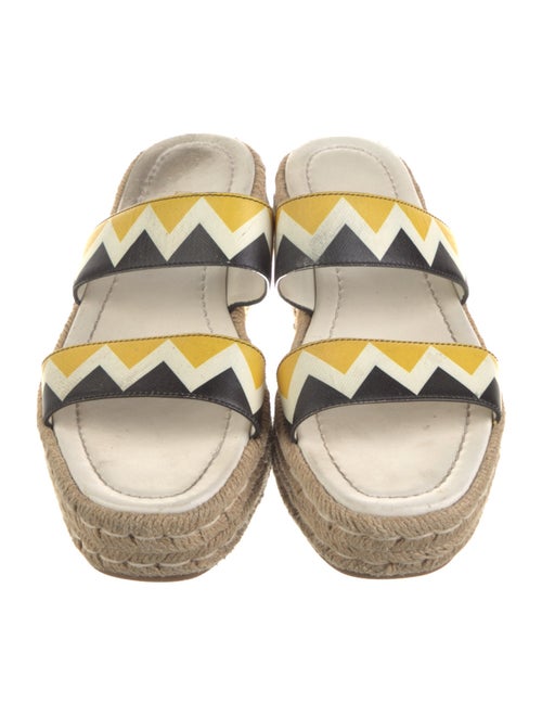 Prada Leather Printed Espadrilles