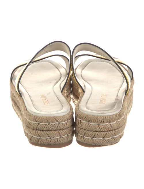 Prada Leather Printed Espadrilles