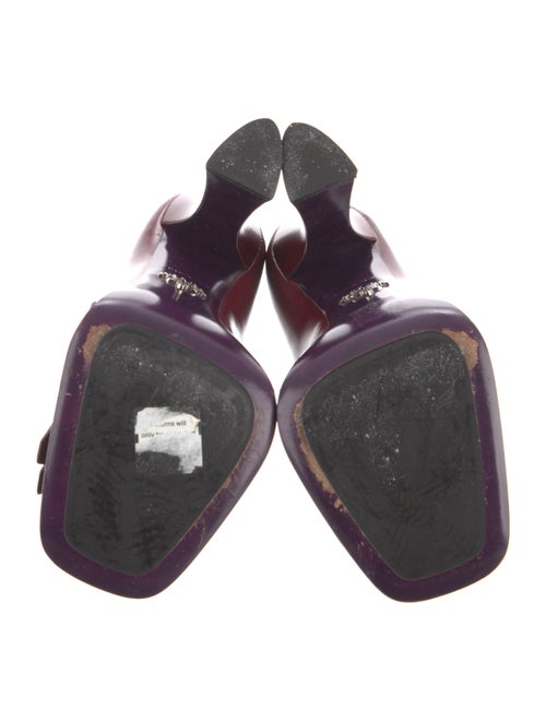 Prada Leather Fringe Trim Accent Pumps