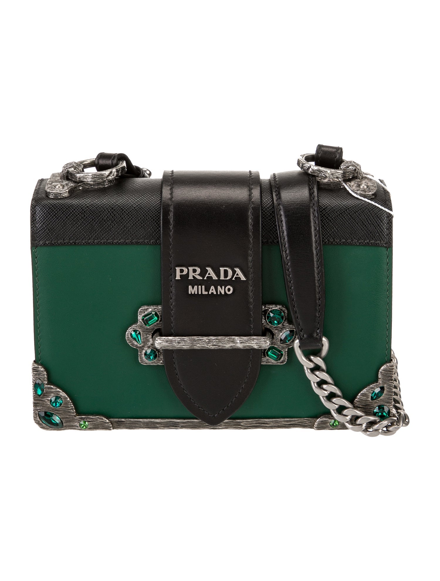 Prada City Calf Leather Cahier Chain
