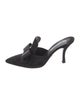 Prada Suede Bow Accents Mules