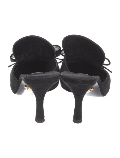 Prada Suede Bow Accents Mules