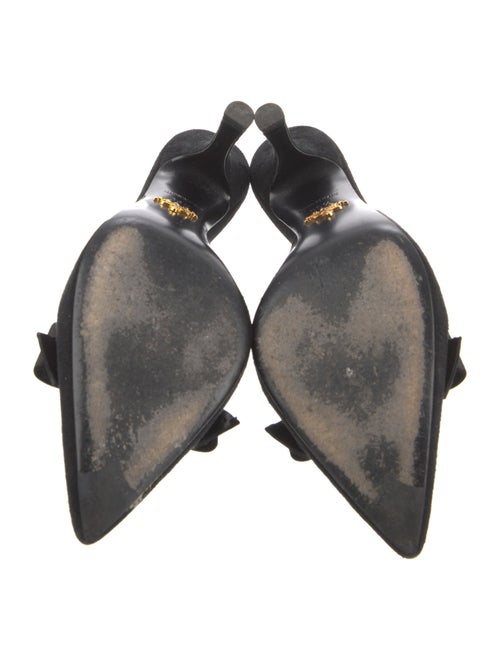 Prada Suede Bow Accents Mules