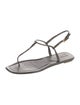 Prada Patent Leather T-Strap Sandals