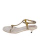 Prada Canvas T-Strap Sandals