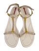 Prada Canvas T-Strap Sandals